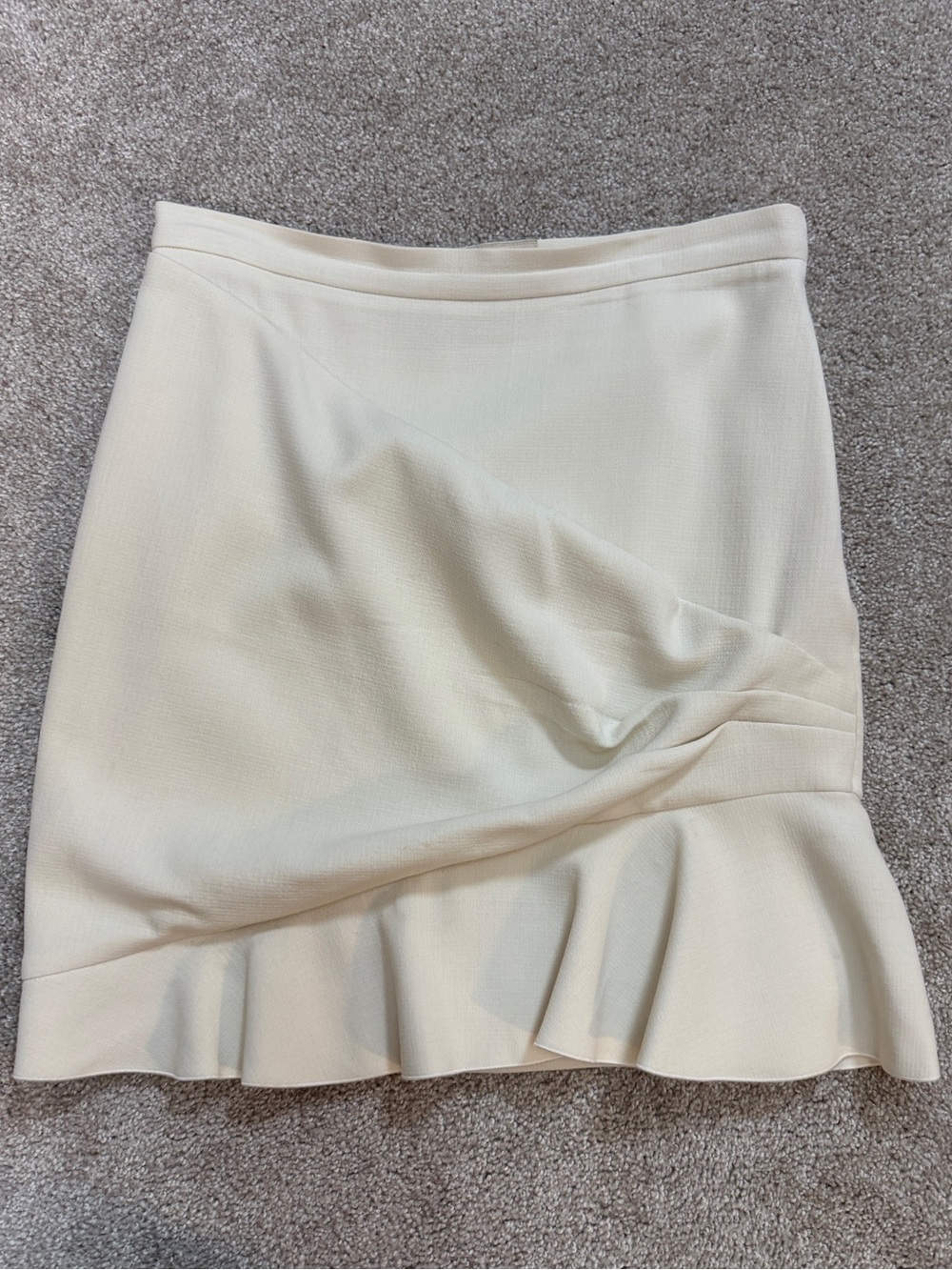 EMILIO PUCCI | Ivory Virgin Wool Draped Ruffle Mini Skirt | IT 40 / US 6 - Picture 5 of 16
